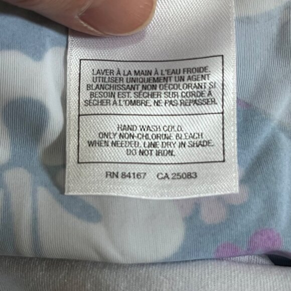 Disney Eeyore Womens Hawaiian Floral‎ Swim Skirt Size 10 Blue White Purple - Picture 5 of 6